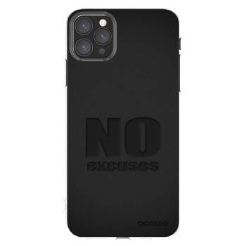 Picasee silikónový prehľadný obal pre Apple iPhone 11 Pro Max - No Excuses