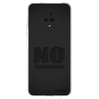 Picasee silikónový prehľadný obal pre Xiaomi Redmi Note 9 Pro - No Excuses