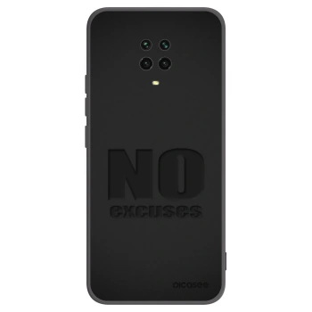 Picasee silikónový čierny obal pre Xiaomi Redmi Note 9 Pro - No Excuses