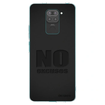 Picasee silikónový čierny obal pre Xiaomi Redmi Note 9 - No Excuses