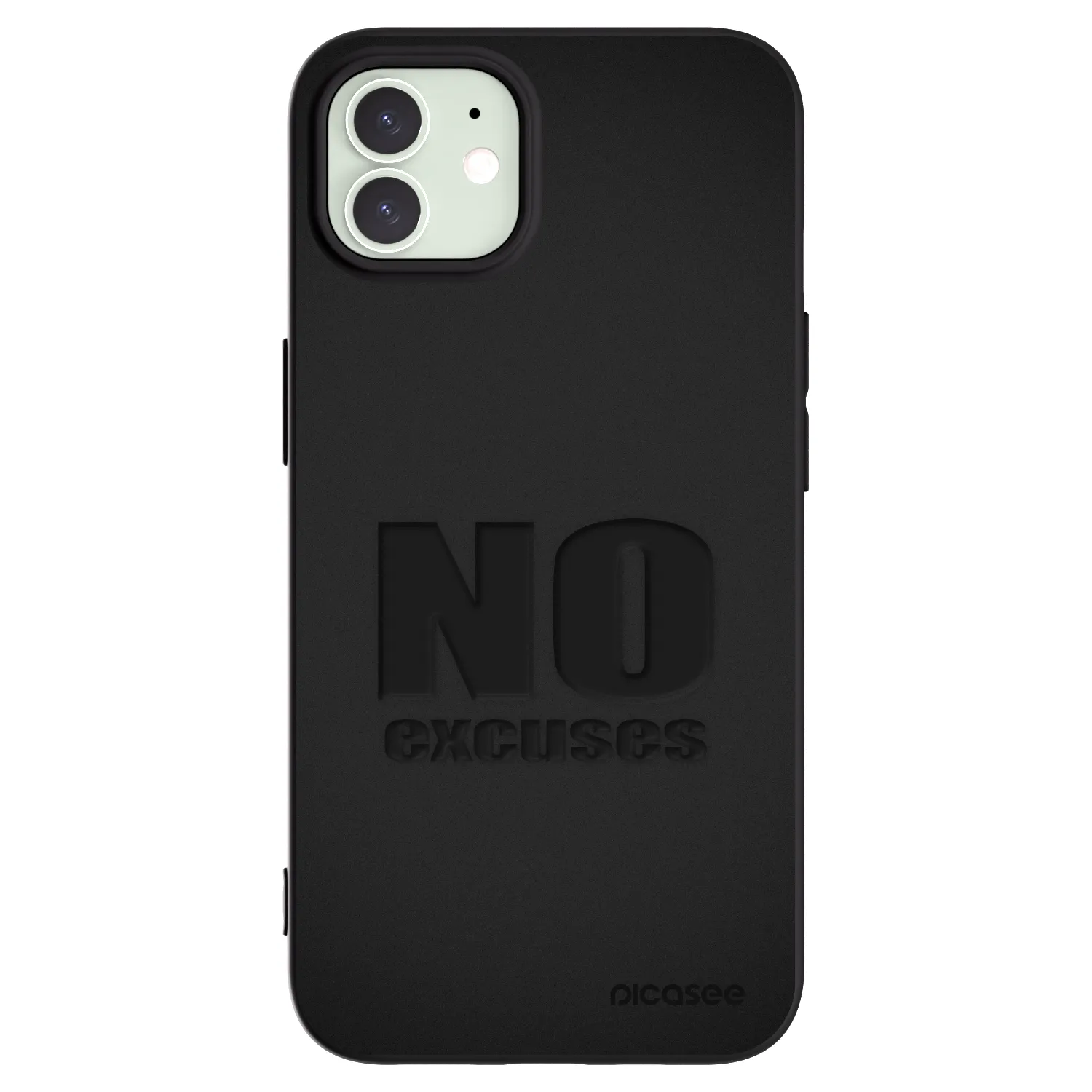 Picasee silikónový čierny obal pre Apple iPhone 12 - No Excuses