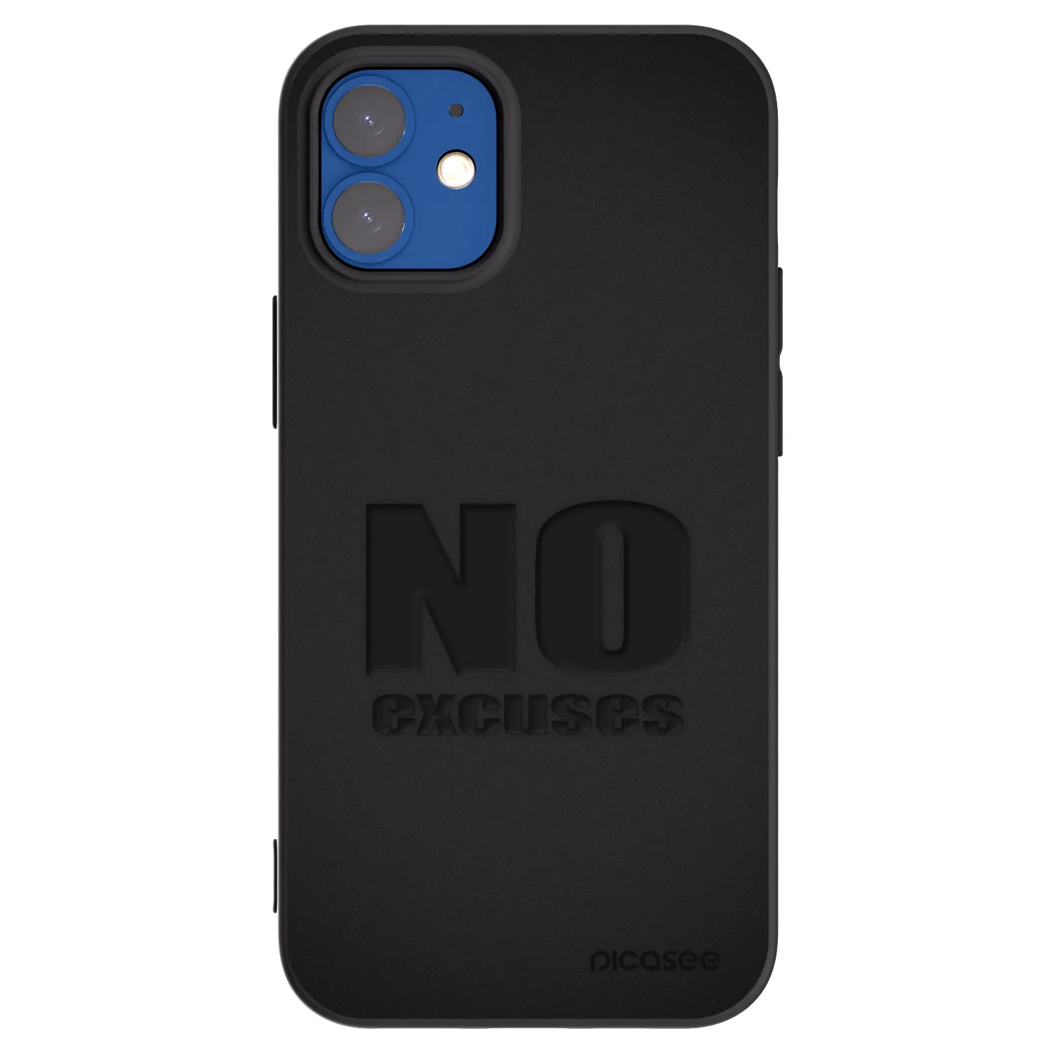 Silikónový čierny obal pre Apple iPhone 12 mini - No Excuses