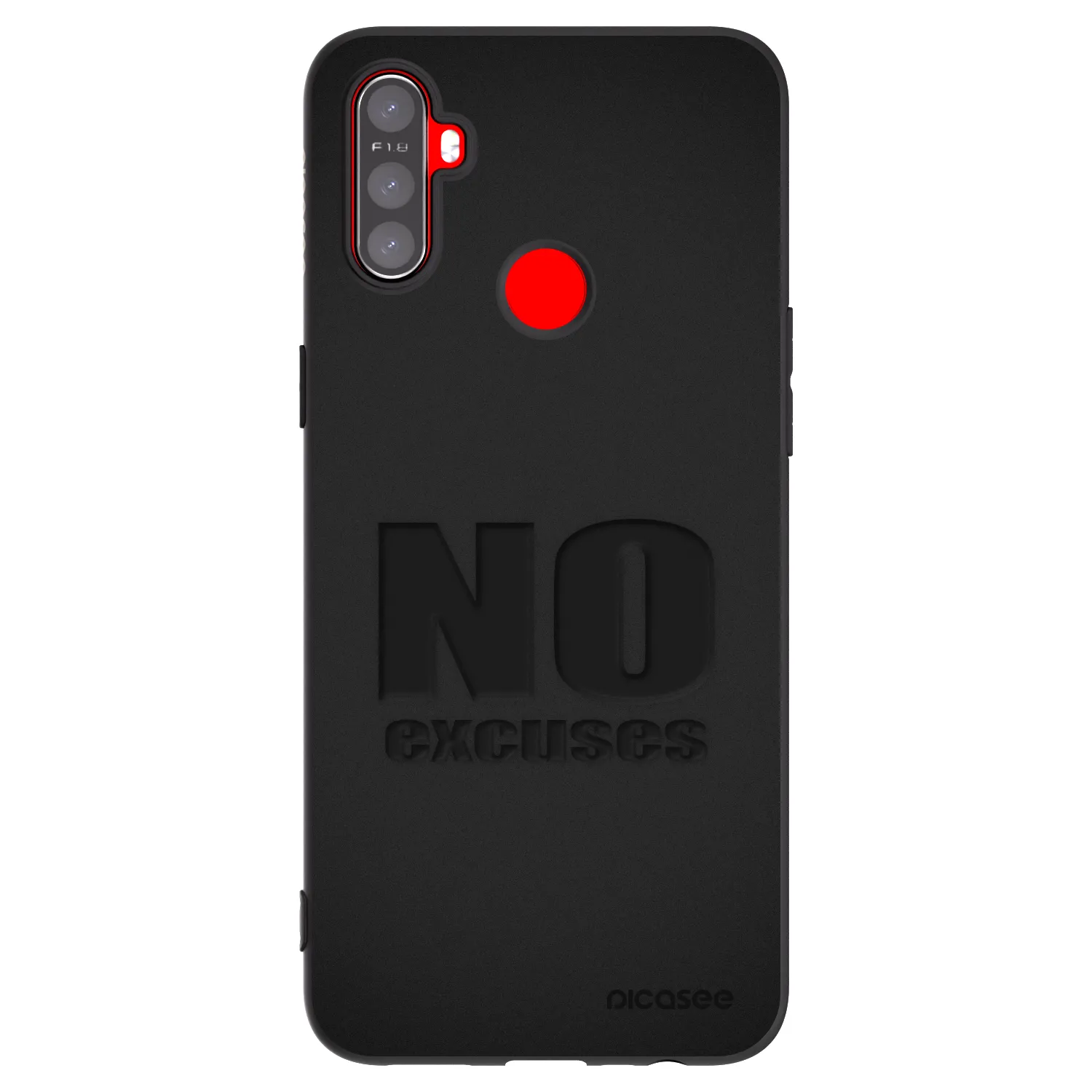 Picasee silikónový čierny obal pre Realme C3 - No Excuses