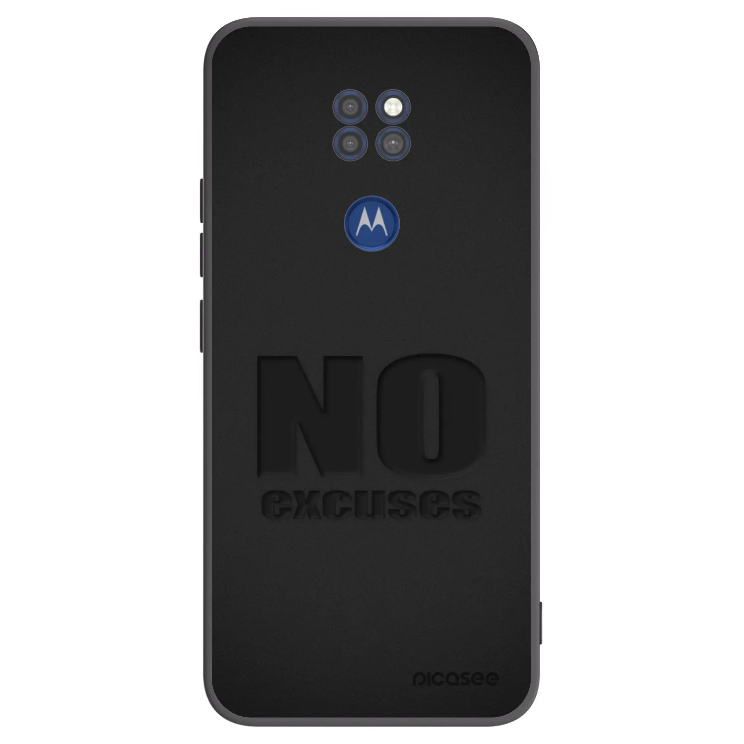 Picasee silikónový čierny obal pre Motorola Moto G9 Play - No Excuses