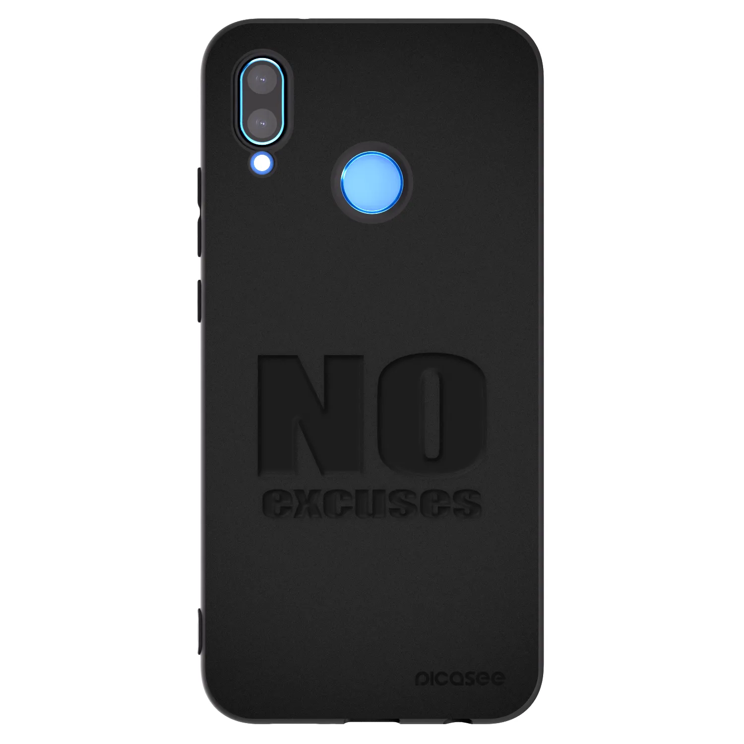Picasee silikónový čierny obal pre Huawei P20 Lite - No Excuses