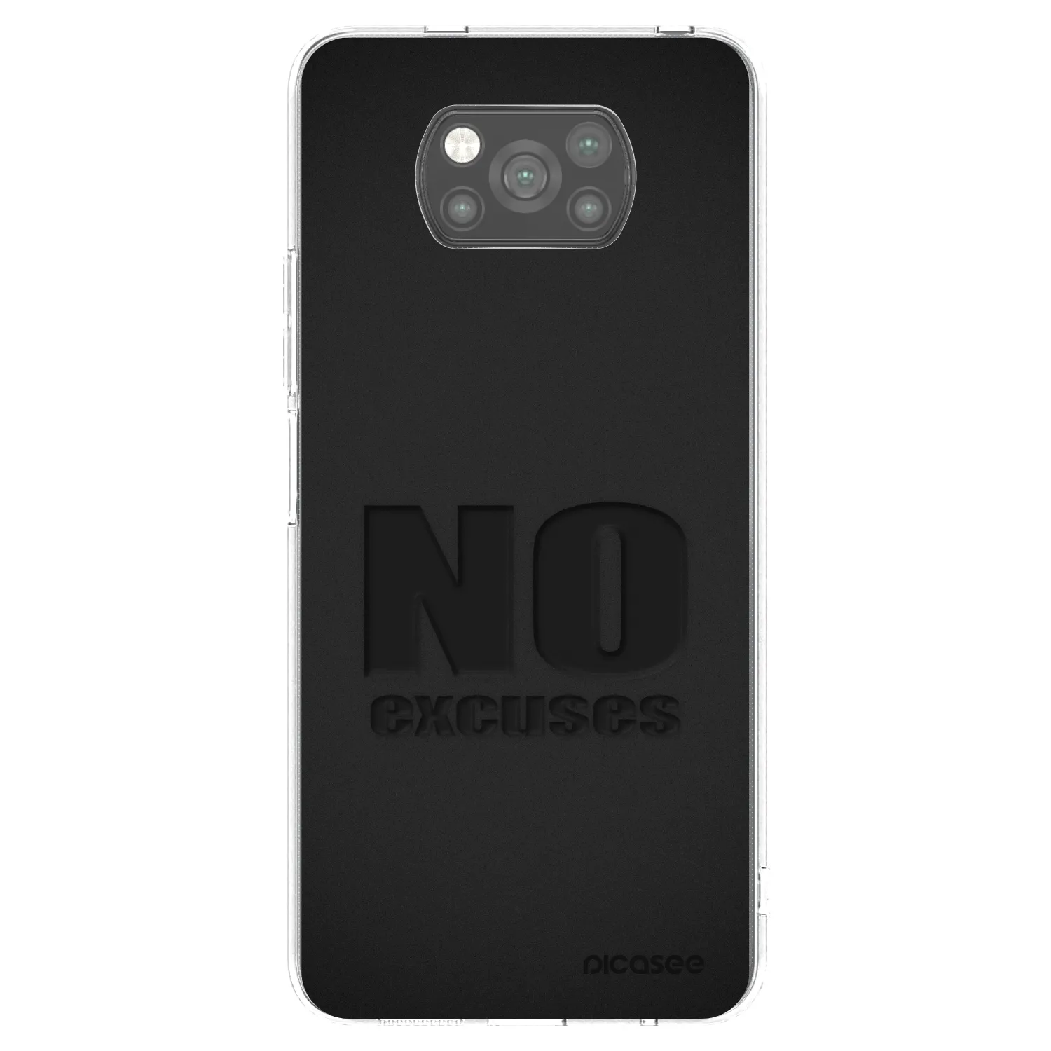 Picasee silikónový čierny obal pre Xiaomi Poco X3 Pro - No Excuses