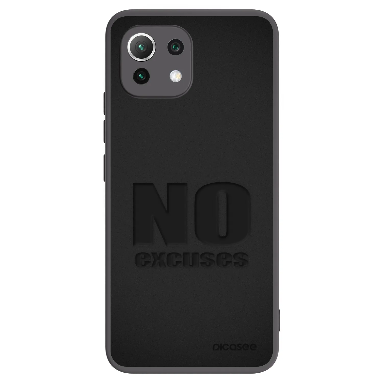 Picasee silikónový čierny obal pre Xiaomi Mi 11 Lite - No Excuses
