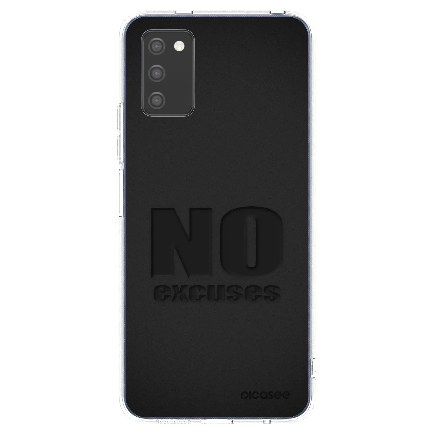 Picasee silikónový prehľadný obal pre Samsung Galaxy A02s A025G - No Excuses