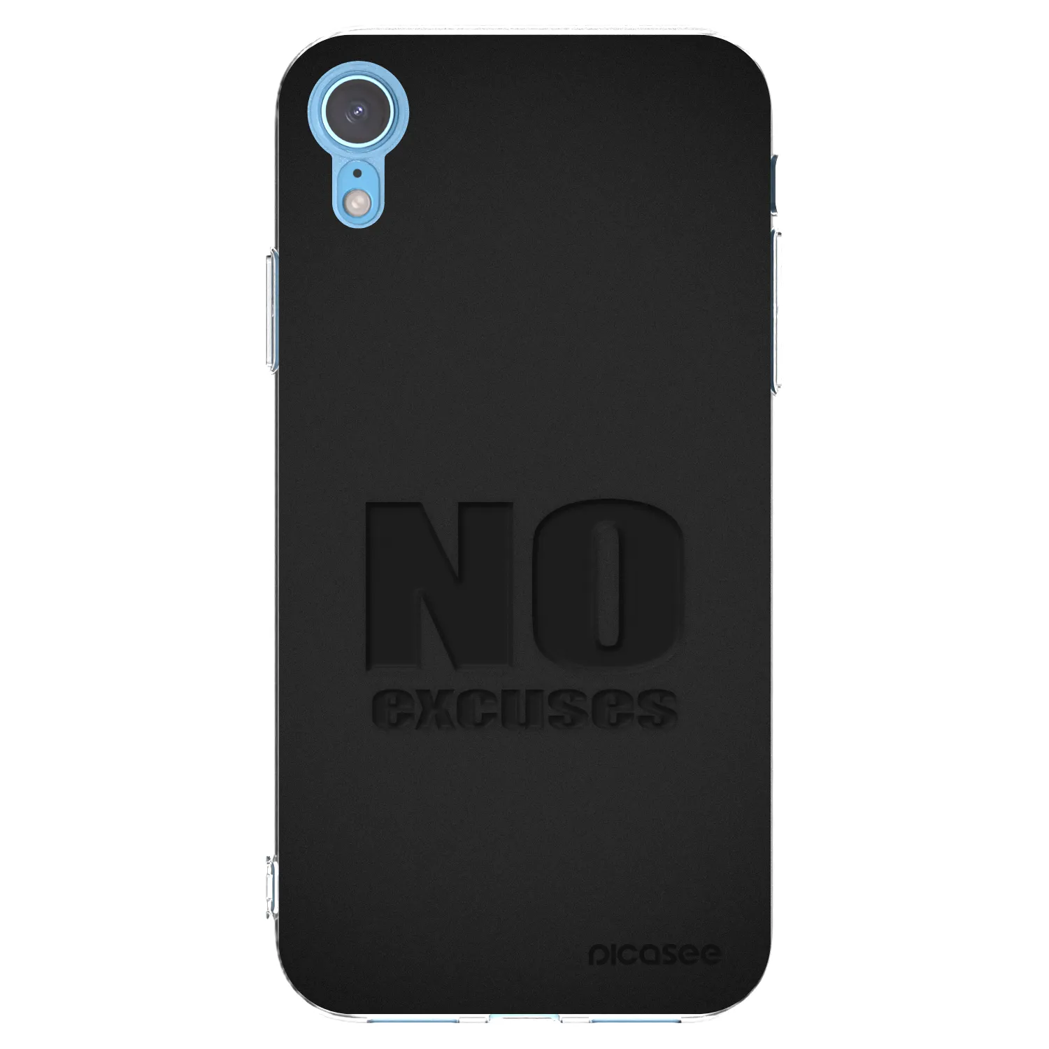Silikónový prehľadný obal pre Apple iPhone XR - No Excuses