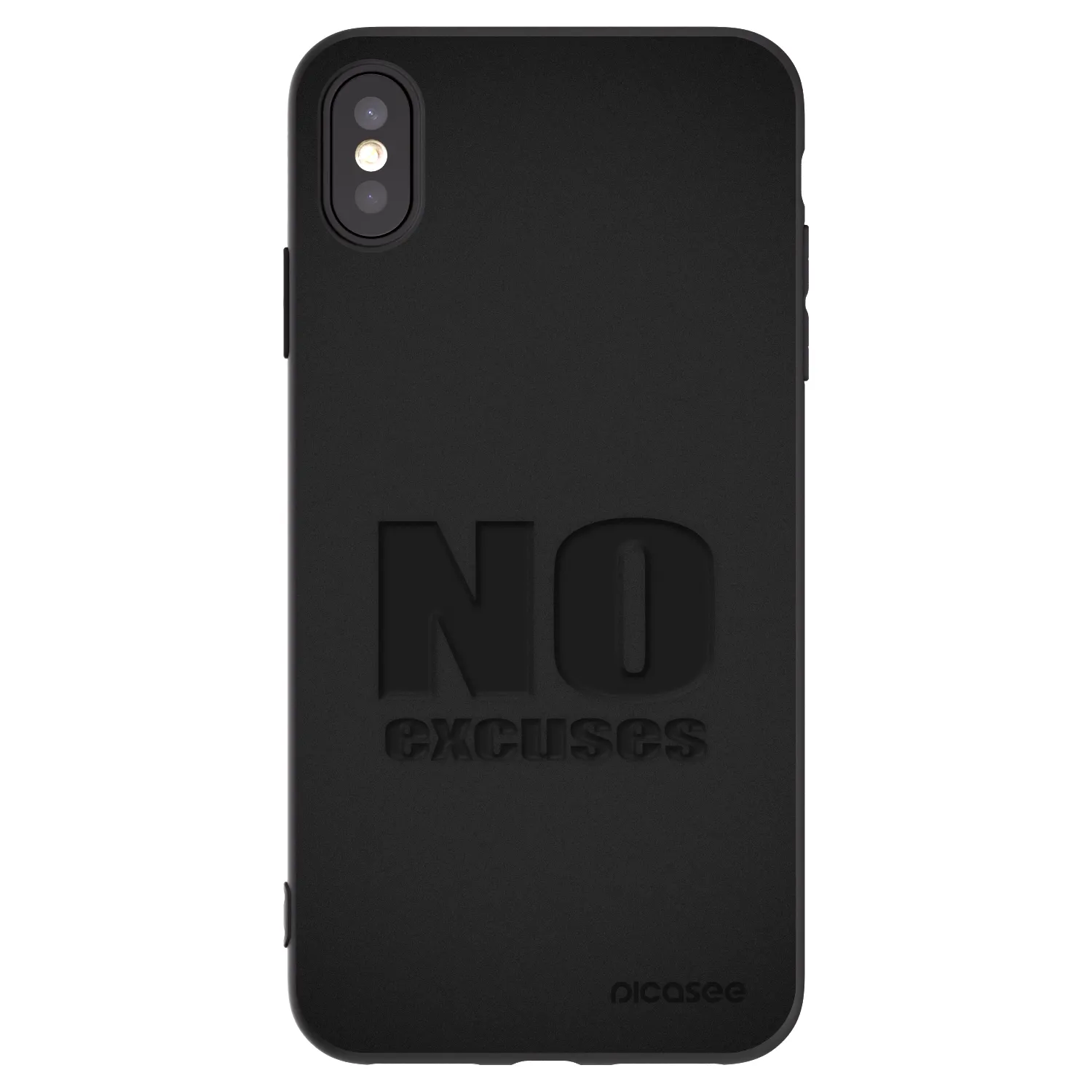 Picasee silikónový čierny obal pre Apple iPhone XS Max - No Excuses