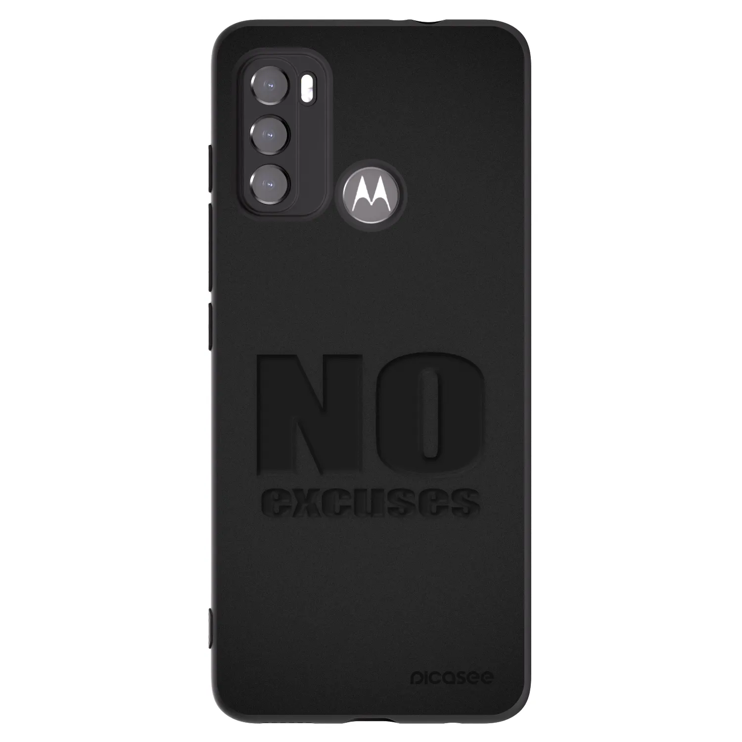 Picasee silikónový čierny obal pre Motorola Moto G60 - No Excuses