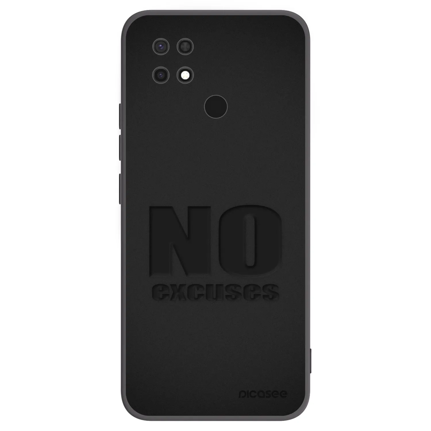 Picasee silikónový čierny obal pre Xiaomi Redmi 10C - No Excuses