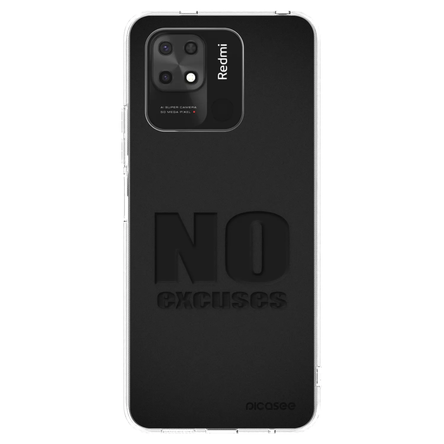 Silikónový prehľadný obal pre Xiaomi Redmi 10C - No Excuses