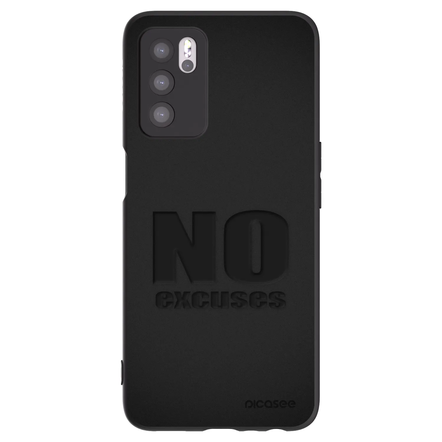 Picasee silikónový čierny obal pre OPPO A16s - No Excuses