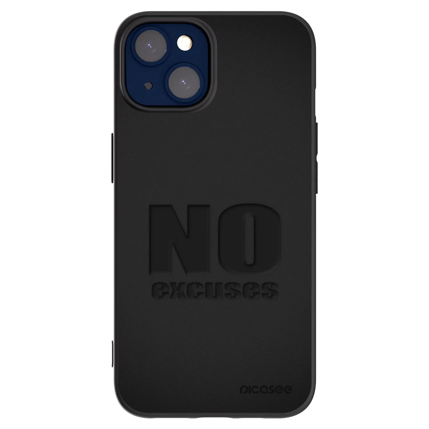 Silikónový čierny obal pre Apple iPhone 14 - No Excuses