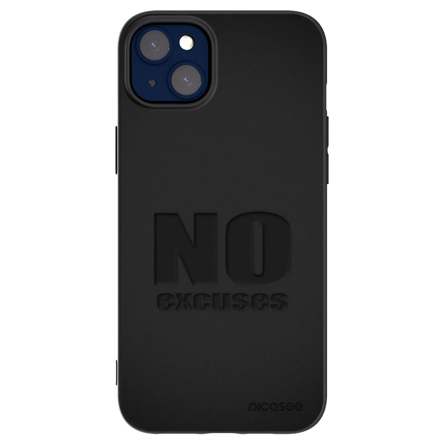 Silikónový čierny obal pre Apple iPhone 14 Plus - No Excuses