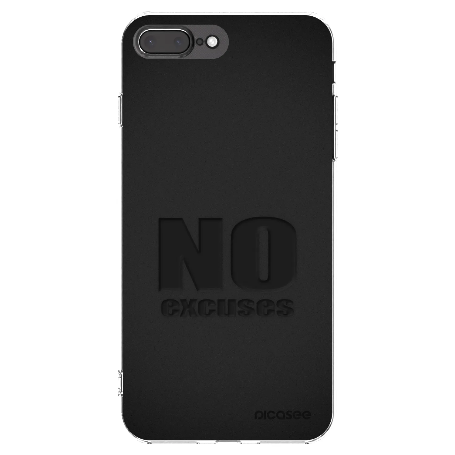Silikónový prehľadný obal pre Apple iPhone 8 Plus - No Excuses