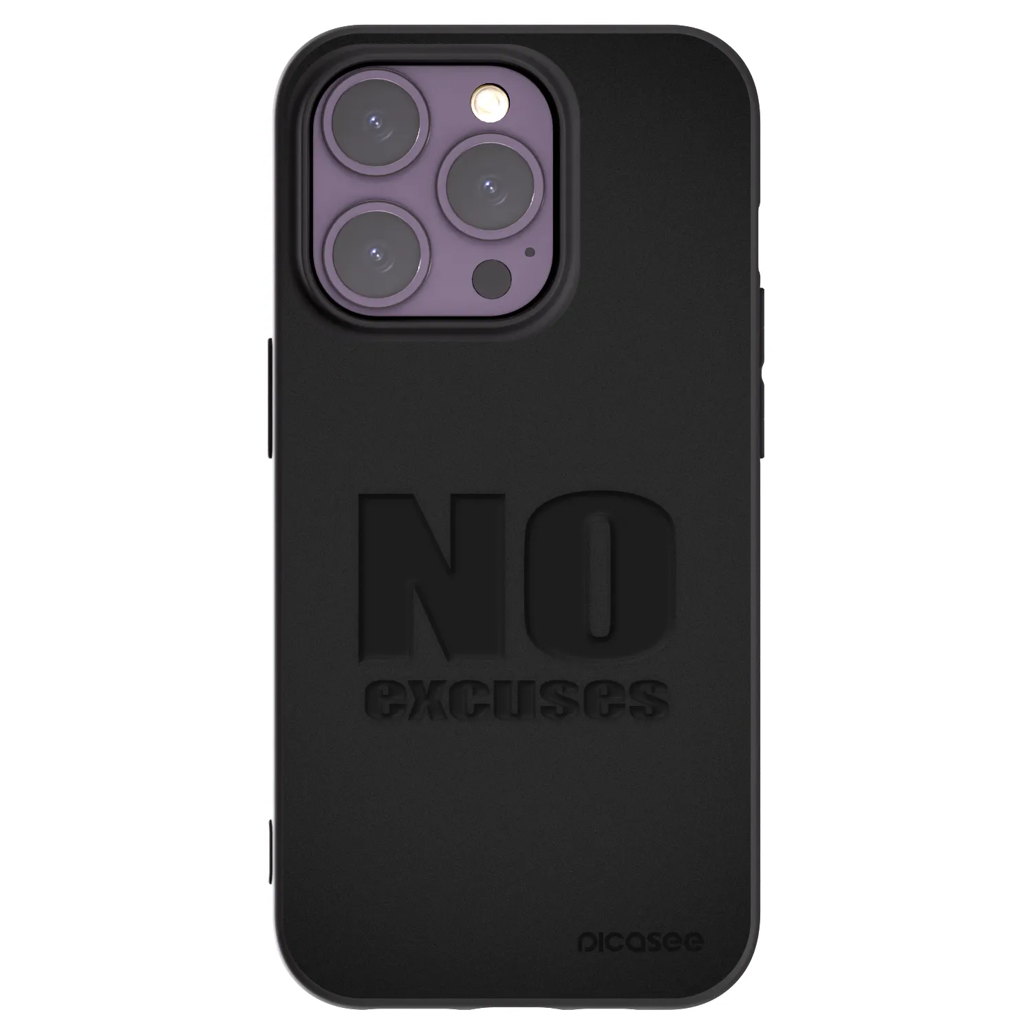 Silikónový čierny obal pre Apple iPhone 14 Pro - No Excuses