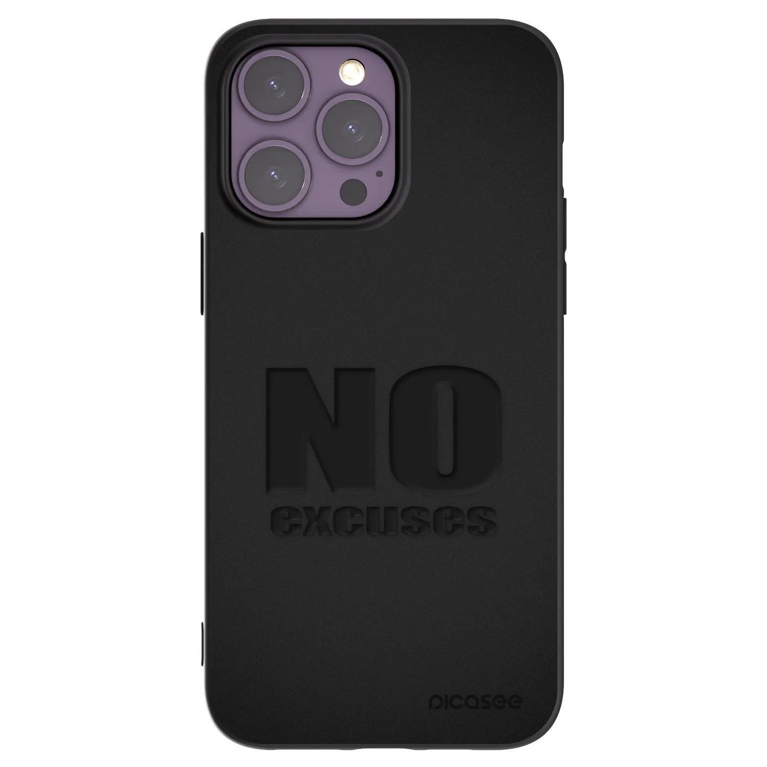 Picasee silikónový čierny obal pre Apple iPhone 14 Pro Max - No Excuses