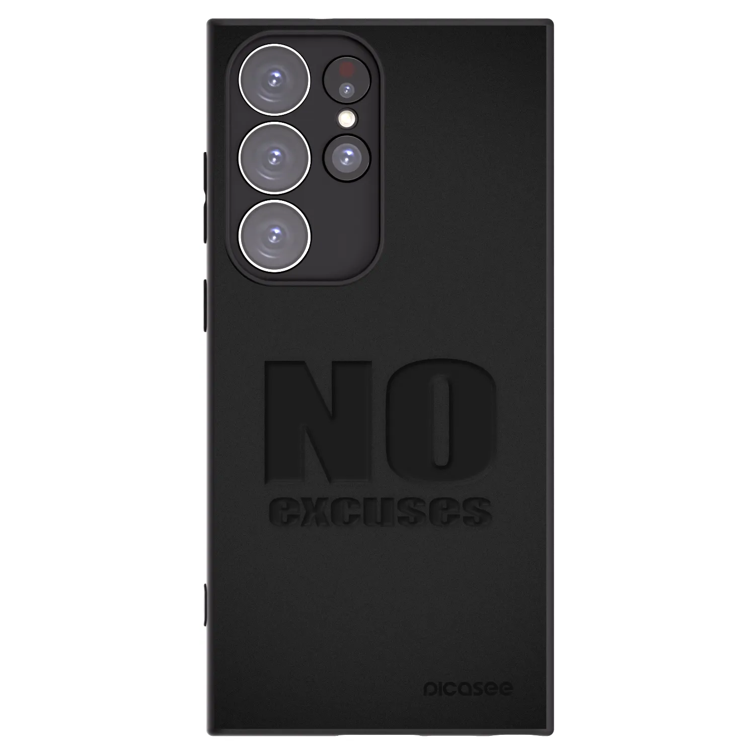 Picasee silikónový čierny obal pre Samsung Galaxy S23 Ultra 5G - No Excuses