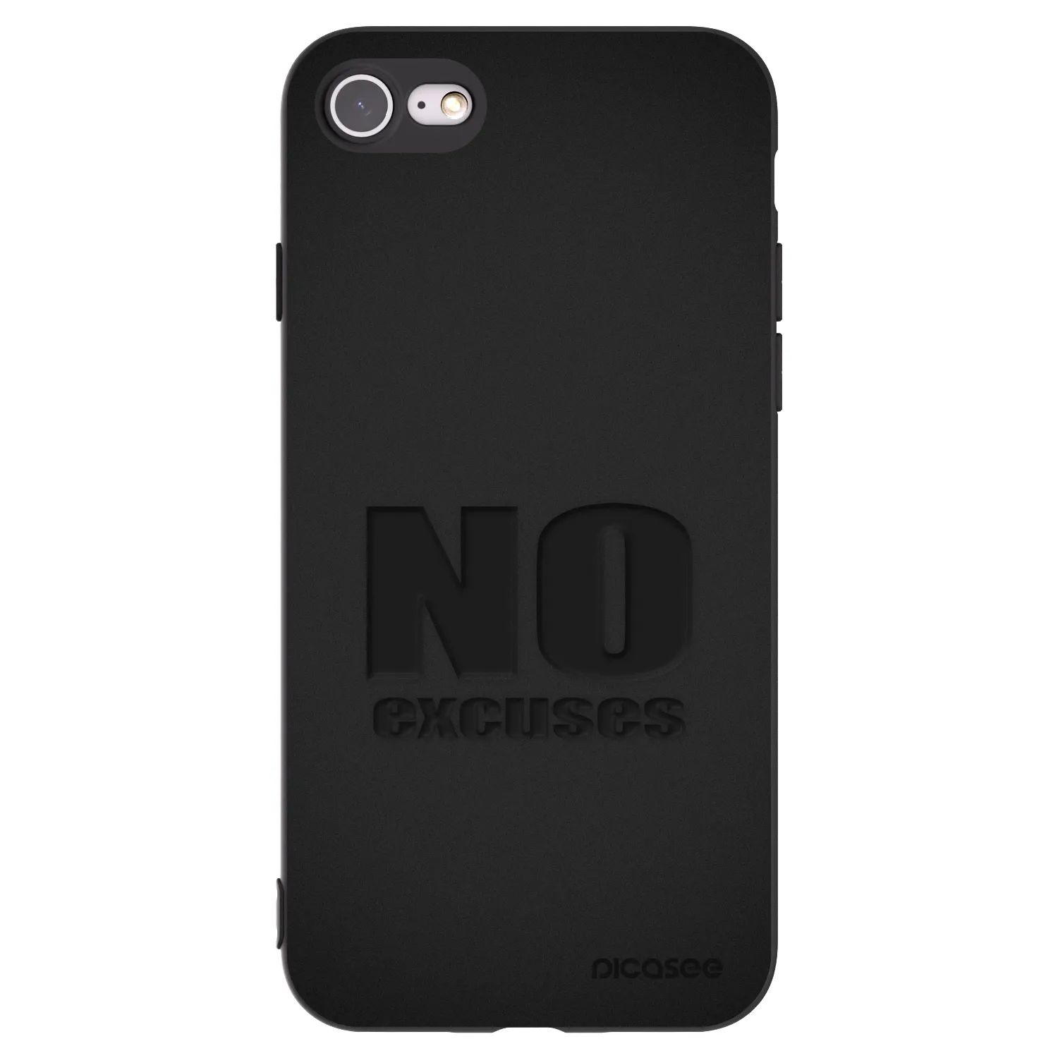 Picasee silikónový čierny obal pre Apple iPhone 7 - No Excuses