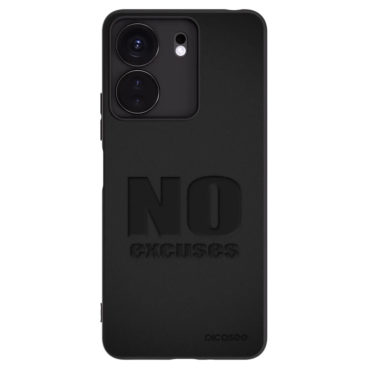 Picasee silikónový čierny obal pre Xiaomi Redmi 13C 4G - No Excuses