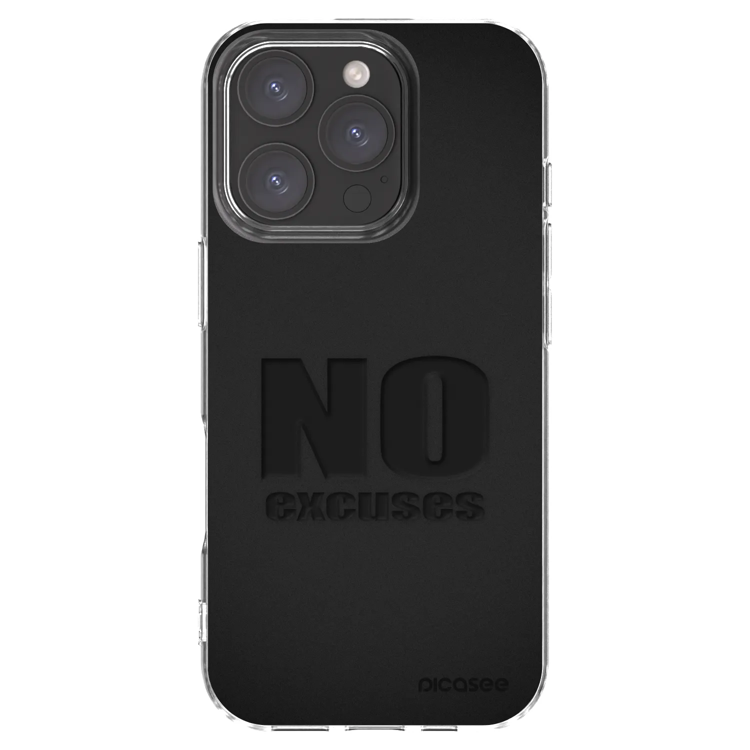Silikónový prehľadný obal pre Apple iPhone 16 Pro - No Excuses