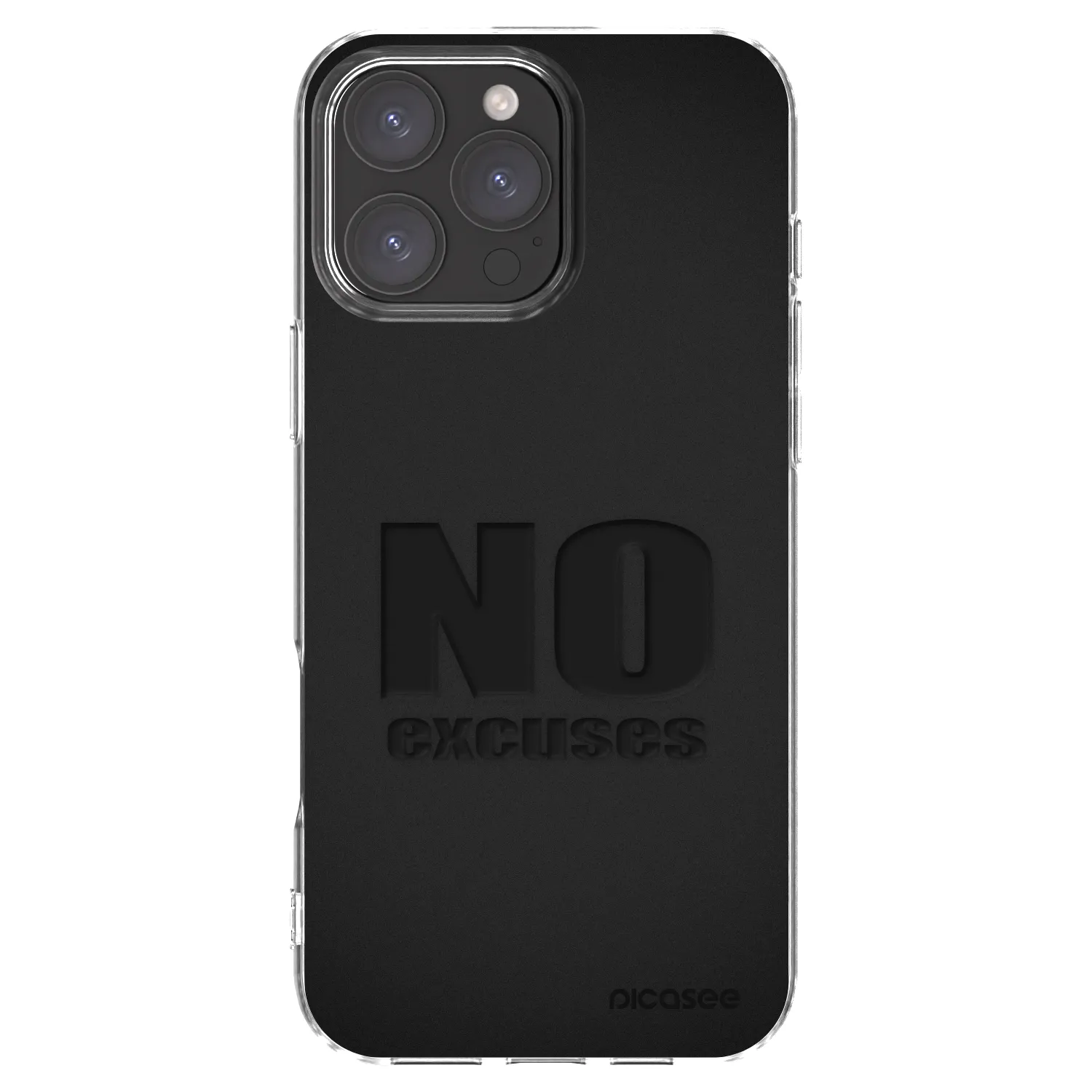 Silikónový prehľadný obal pre Apple iPhone 16 Pro Max - No Excuses