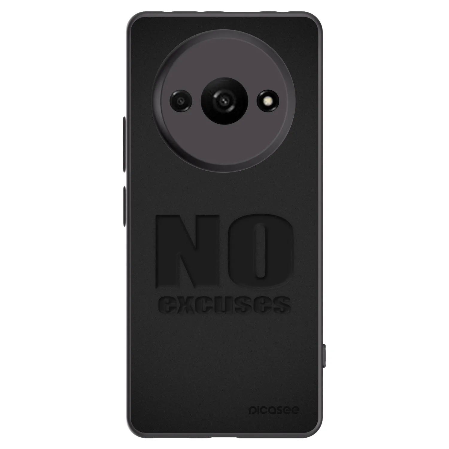 Silikónový čierny obal pre Xiaomi Redmi A3 - No Excuses