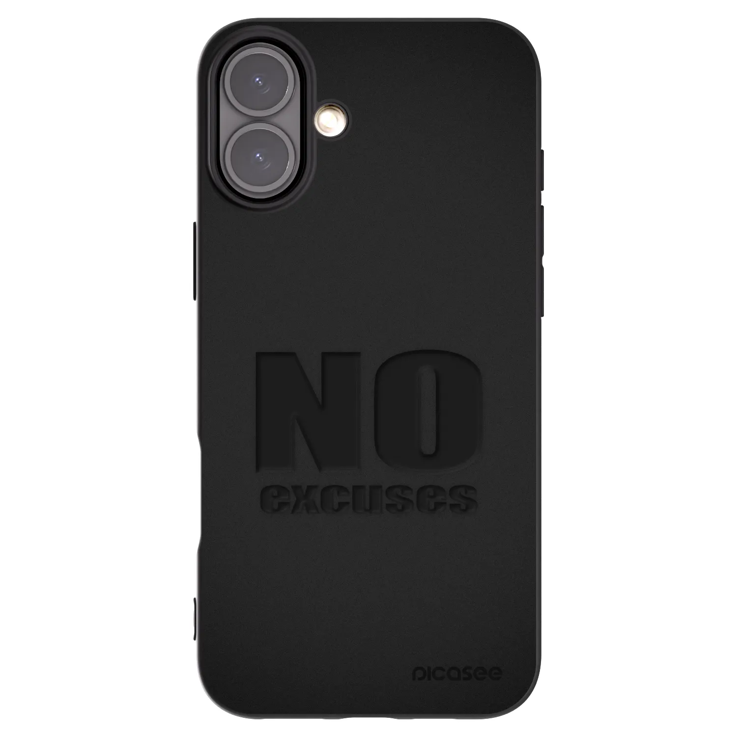 Picasee silikónový čierny obal pre Apple iPhone 16 Plus - No Excuses