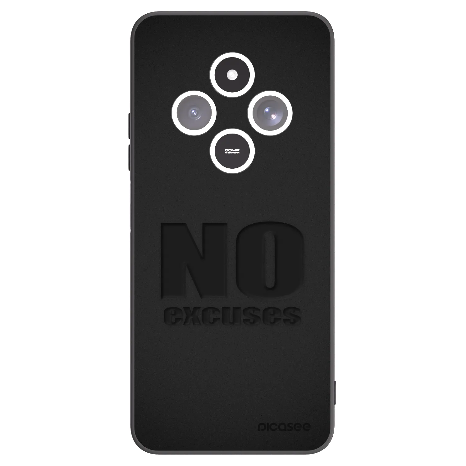 Silikónový čierny obal pre Xiaomi Redmi 14C - No Excuses