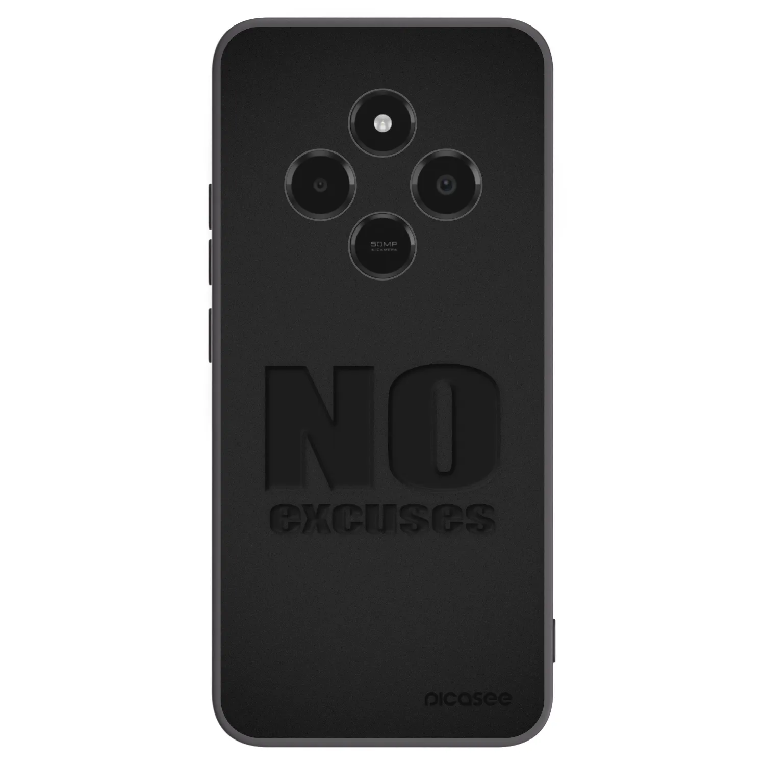 Silikónový čierny obal pre Xiaomi Poco C75 - No Excuses