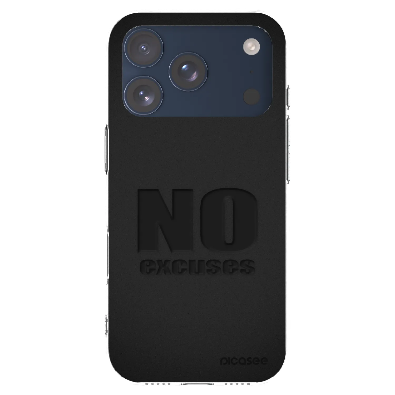 Silikónový prehľadný obal pre Apple iPhone 17 Pro - No Excuses