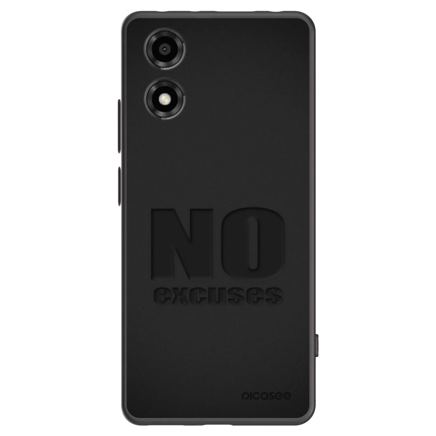 Silikónový čierny obal pre Motorola Moto E14 - No Excuses
