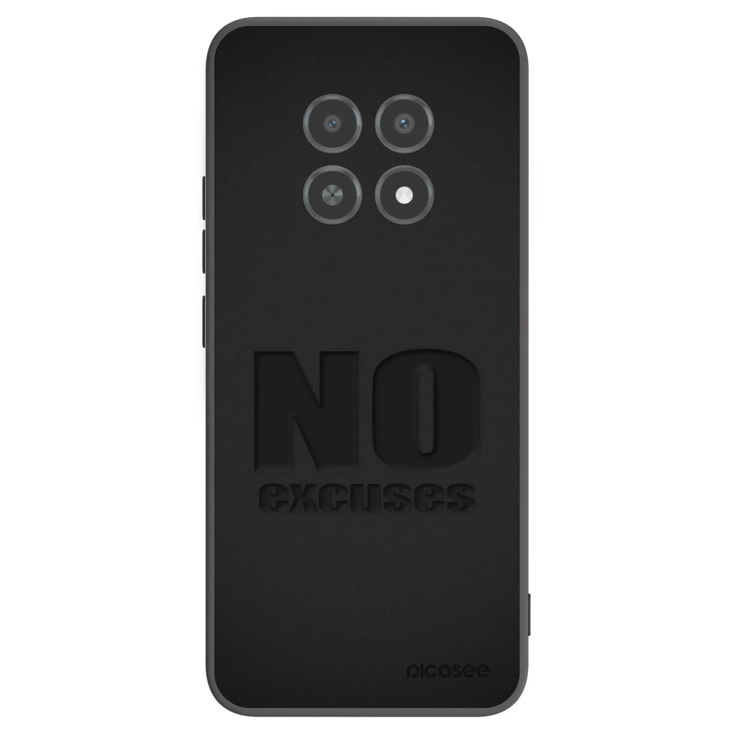 Picasee silikónový čierny obal pre Realme 12X - No Excuses