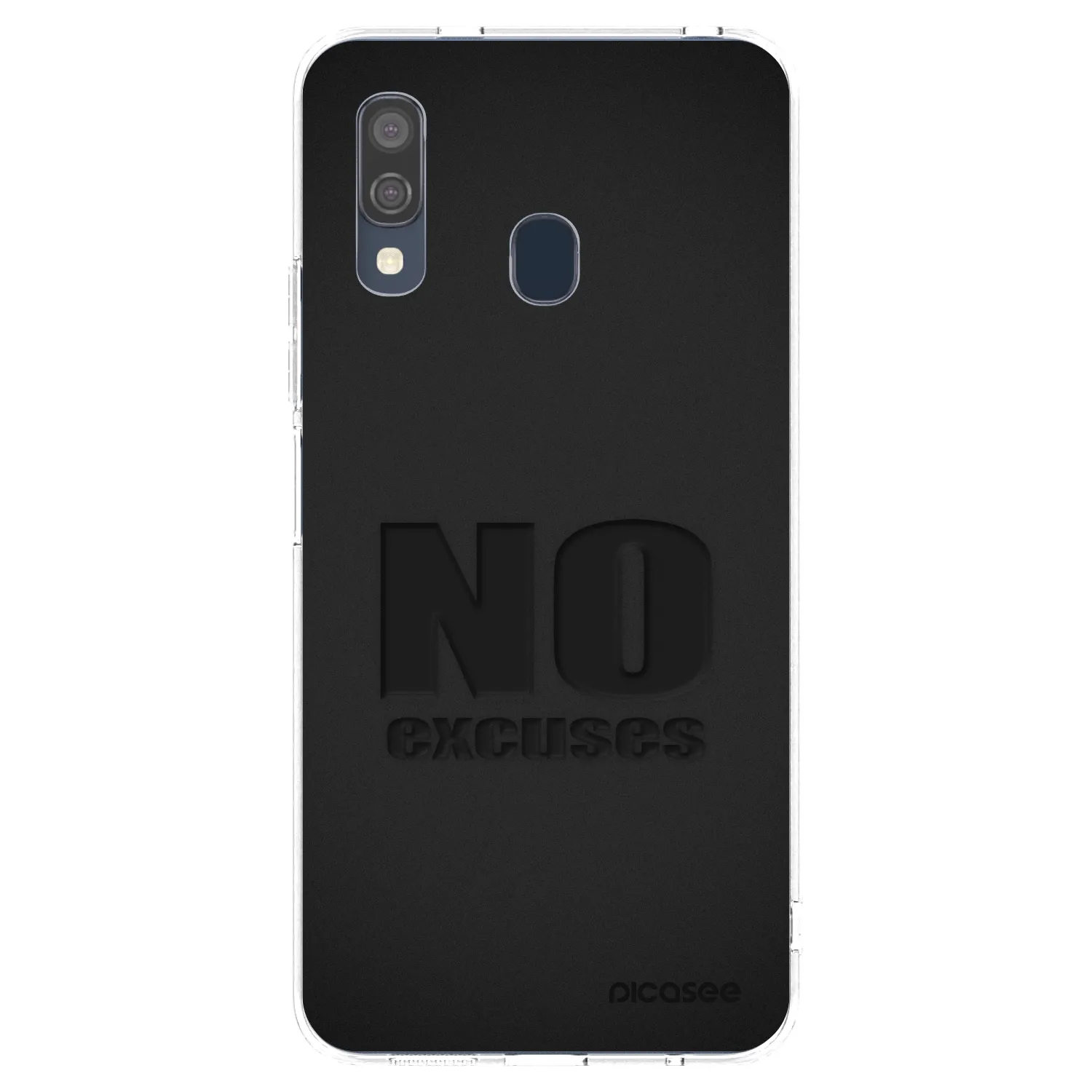 Picasee silikónový prehľadný obal pre Samsung Galaxy A40 A405F - No Excuses