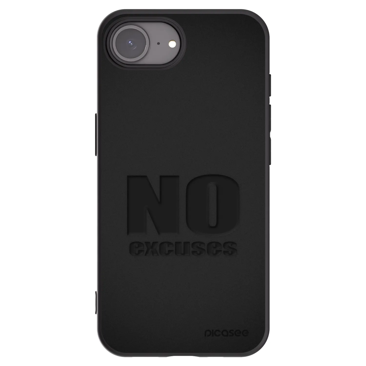 Silikónový čierny obal pre Apple iPhone 17e - No Excuses