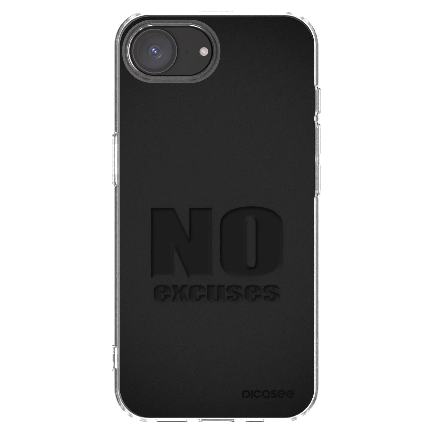 Silikónový prehľadný obal pre Apple iPhone 17e - No Excuses