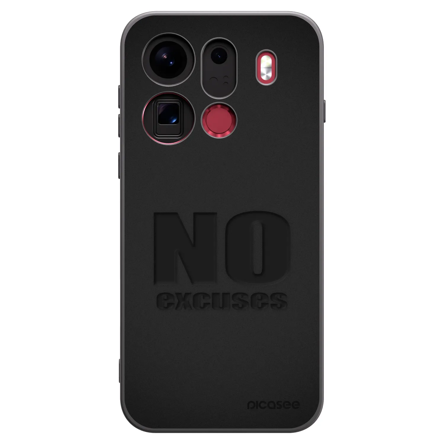 Picasee silikónový čierny obal pre OPPO Find X9 Pro - No Excuses