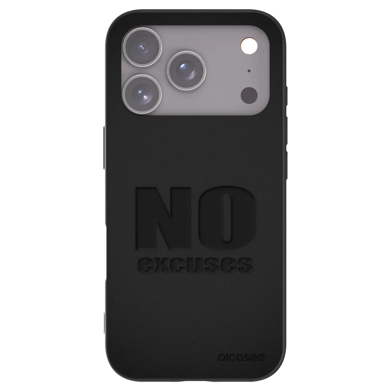 Picasee silikónový čierny obal pre Apple iPhone 18 Pro - No Excuses