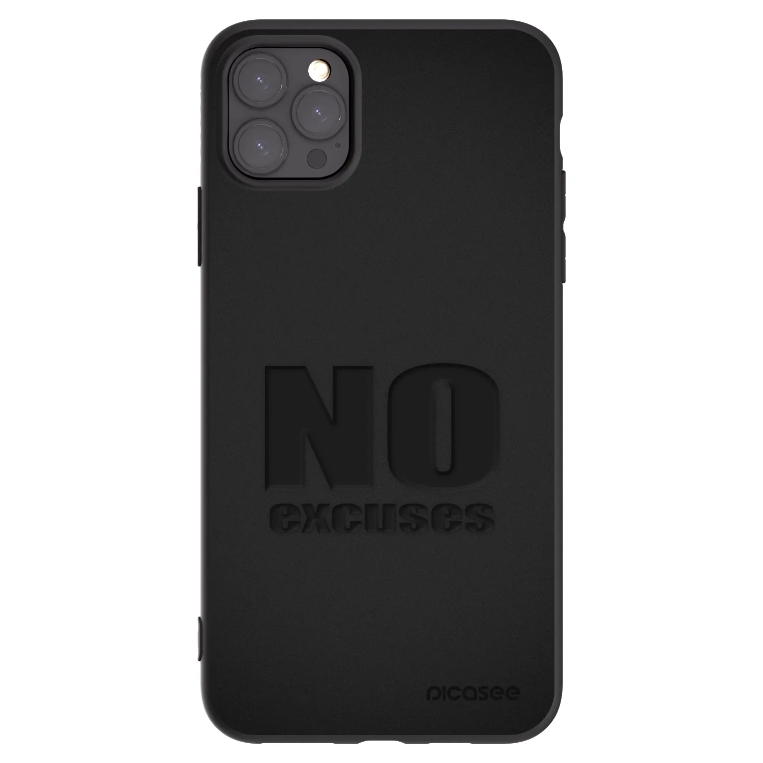 Silikónový čierny obal pre Apple iPhone 11 Pro Max - No Excuses