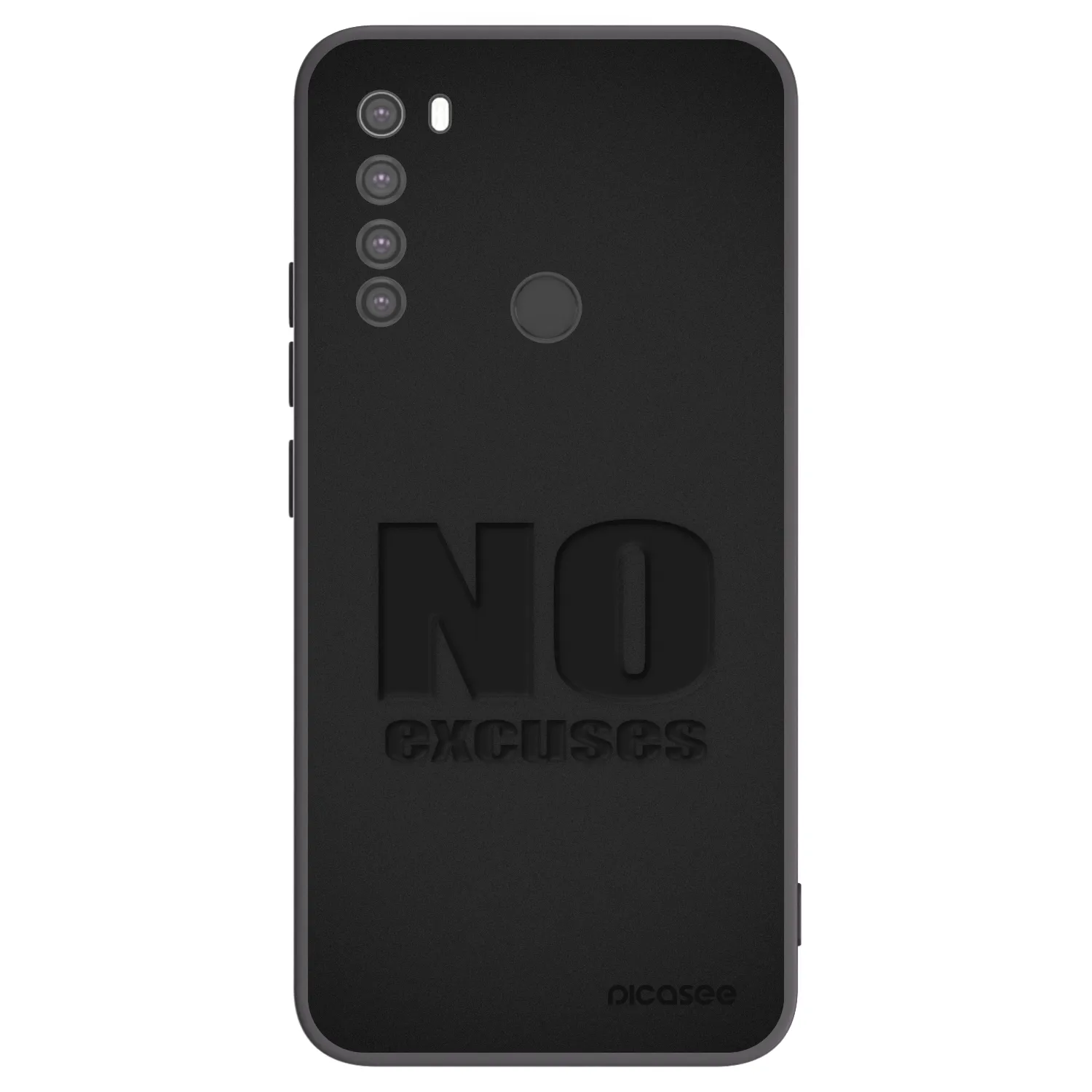 Picasee silikónový čierny obal pre Xiaomi Redmi Note 8 - No Excuses