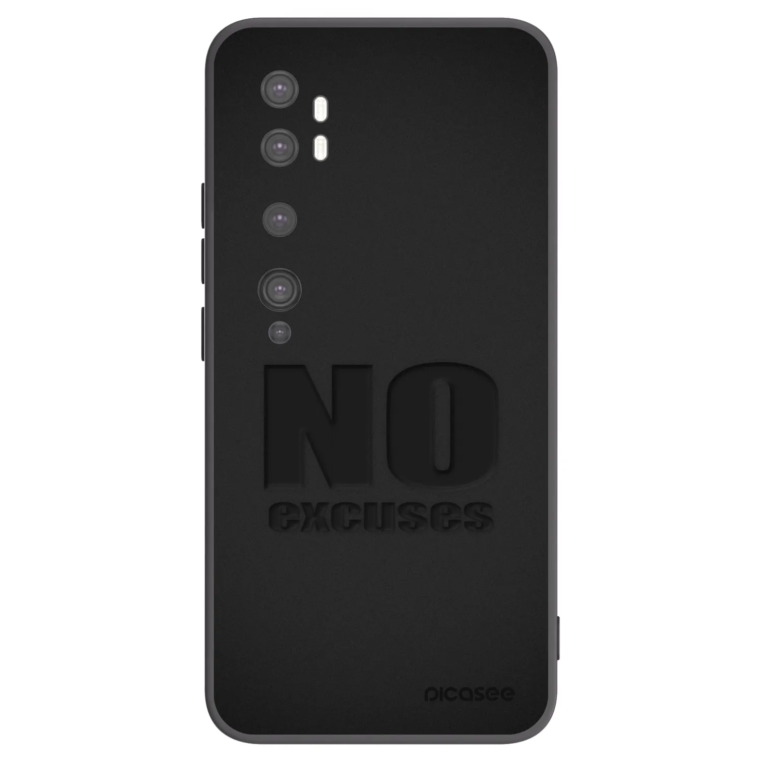 Picasee silikónový čierny obal pre Xiaomi Mi Note 10 (Pro) - No Excuses