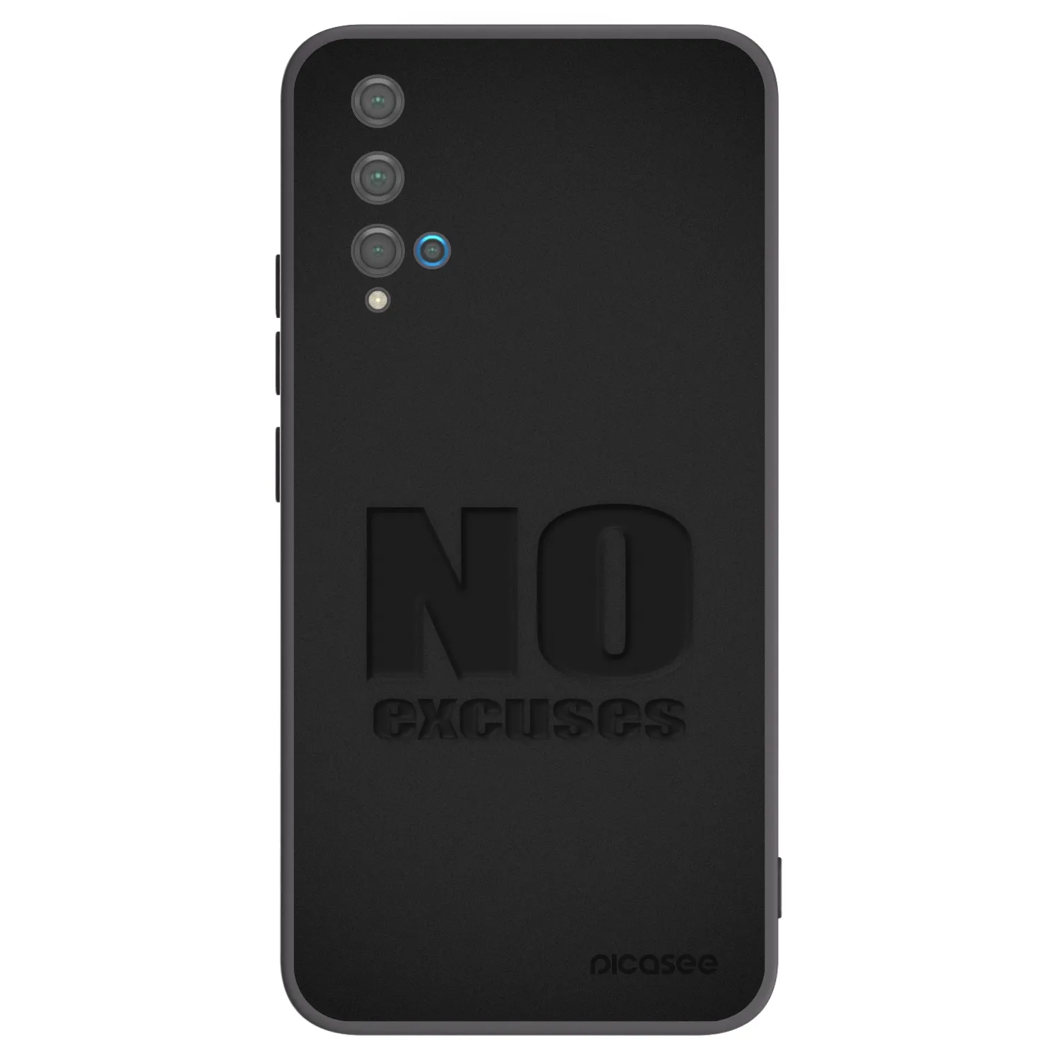 Picasee silikónový čierny obal pre Huawei Nova 5T - No Excuses