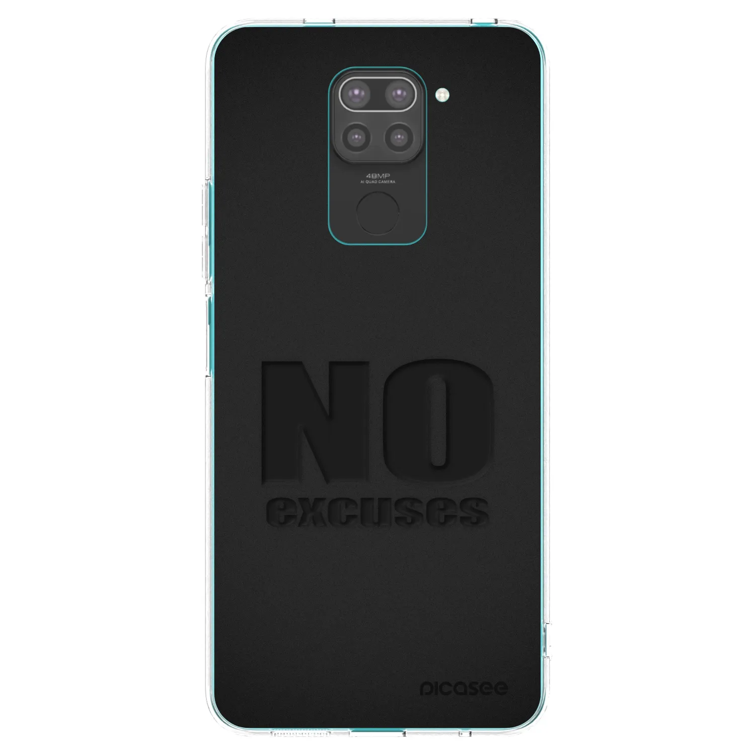 Picasee silikónový čierny obal pre Xiaomi Redmi Note 9 - No Excuses
