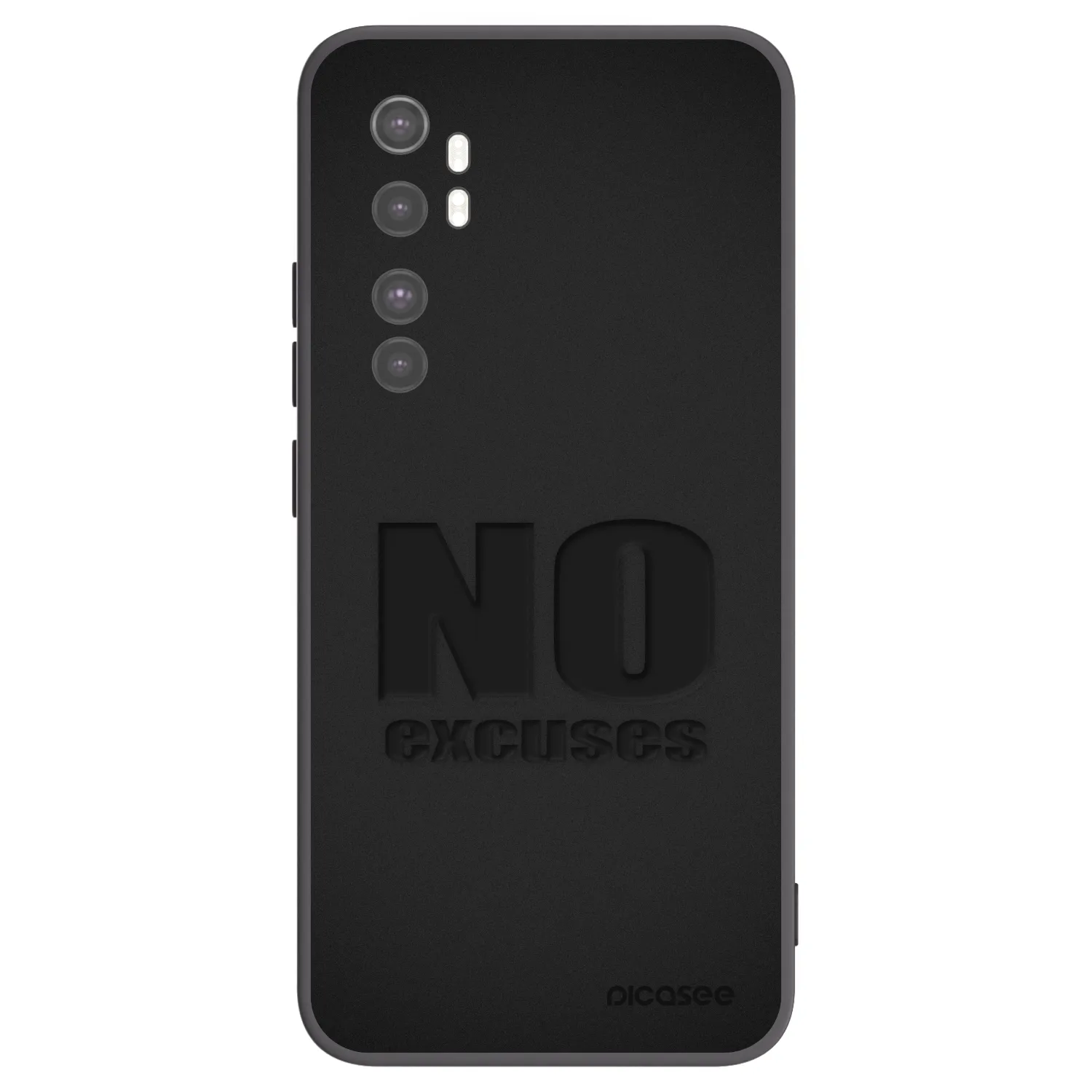 Picasee silikónový čierny obal pre Xiaomi Mi Note 10 Lite - No Excuses
