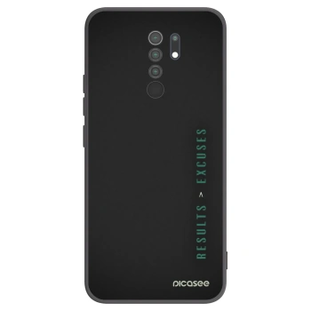 Picasee silikónový čierny obal pre Xiaomi Redmi 9 - Results x Excuses