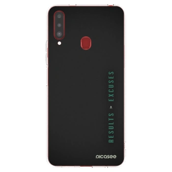 Picasee silikónový prehľadný obal pre Samsung Galaxy A20s - Results x Excuses