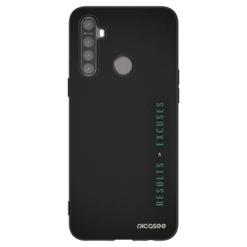 Picasee silikónový čierny obal pre Realme 6i - Results x Excuses