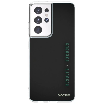 Picasee silikónový prehľadný obal pre Samsung Galaxy S21 Ultra 5G G998B - Results x Excuses